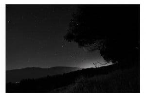 Fotografia de un paisaje nocturno