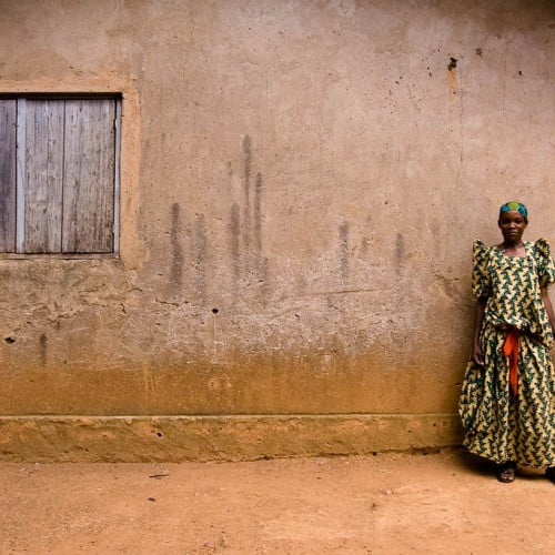 Madre e hijo africano
